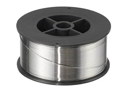 A spool of electro galvanized shown on a white background.
