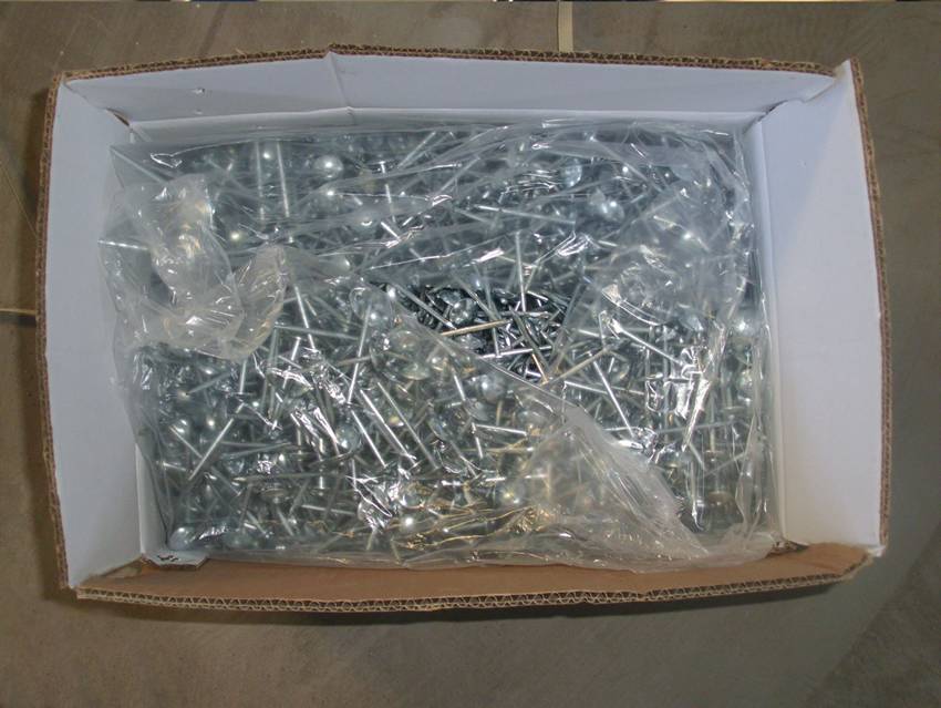 A carton of roofing nails to be shown.