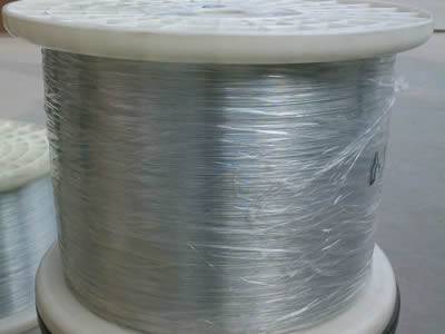 Packing spool wire in plastic films.