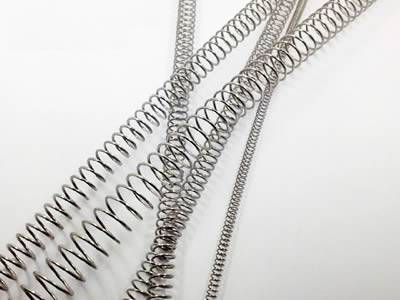 Five different diameters of stainless spring wire to be shown.